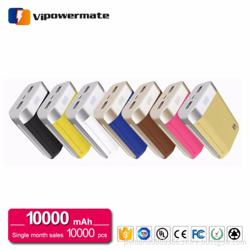 Big capacity magnetic 3a output 10000mah pocket power bank with display indicator